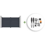 Casanoov - portail battant �lectrique carpatia 300x180cm gris + motorisation tanker b700