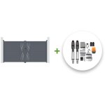 Portail battant �lectrique veleta 350x180cm gris + motorisation tanker b700