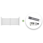 Casanoov - portail battant �lectrique vogel 300x120cm blanc + motorisation ranger b150