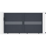 Casanoov - portail coulissant 3m cimone h. 160 aluminium gris