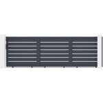 Casanoov - portail coulissant 4, 5m vogel h. 140 aluminium gris