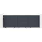 Casanoov - portail coulissant 5m eiger h. 140cm aluminium gris