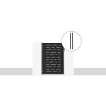 Casanoov - portillon acier nali arlberg 100 x 140cm + 2 poteaux acier dario noir mat