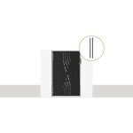 Casanoov - portillon acier nali veleta 100 x 160cm + 2 poteaux acier dario noir mat