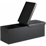 Casaria banc de rangement avec couvercle rabattable sige pouf coffre de rangement pliable pour salon ...