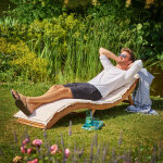Casaria - chaise longue bois d'acacia certifi� fsc� pliable valise ergonomique ajustable chaise longue ...