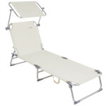 Casaria - chaise longue pliable ibiza dossier rglable 4 positions pare - soleil intgr compacte et ...