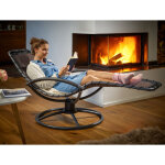 Chaise longue de relaxation eve en acier laqu fonction bascule coussin chaise fauteuil de jardin  bascule ...