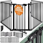 Grille protection de chemin�e noir porte de s�curit� serrure m�tal pliable barri�re chien b�b� protection ...