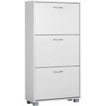 Deuba - meuble � chaussures 3 abattants 115x60x24cm armoire de rangement 18 paires �tag�re couloir entr�e ...