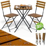 Casaria® set de meubles de balcon 1 table et 2 chaises pliable en bois d'acacia ensemble extérieur salon ... Casaria® set de meubles de balcon 1 table et 2 chaises pliable en bois d'acacia ensemble extérieur salon ...