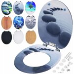 Sige de wc systme d'abaissement automatique mdf abattant standard salle de bain lunette couvercle toilette ...