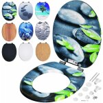 Sige de wc systme d'abaissement automatique mdf abattant standard salle de bain lunette couvercle toilette ...