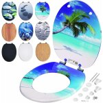 Sige de wc systme d'abaissement automatique mdf abattant standard salle de bain lunette couvercle toilette ...