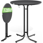 Casaria� table de bar ronde �70 ou 80 cm pliable haute de 110 cm plateau de table en mdf mange debout ...