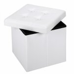 Casaria� tabouret cube avec espace de rangement pouf 38 x 38 x 38 cm coffre de rangement repose - pied ...
