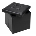 Casaria� tabouret cube avec espace de rangement pouf 38 x 38 x 38 cm coffre de rangement repose - pied ...
