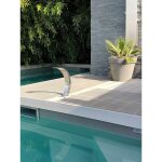 Cascade inox 316 fontaine piscine bassin modle mini cobra hauteur 35cm / largeur 10, 5cm / profondeur ...