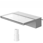 Cascade lame deeau rectangulaire 11, 8x3, 2x8, 1 pouces, cascade de piscine lumiere bleue, fontaine de ...