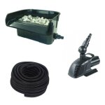Le poisson qui jardine - cascade - lame d'eau + pompe + tuyau : set complet de dcoration bassin de jardin ...