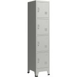 Casier de bureau armoire meuble de rangement pour bureau atelier chambre acier m�tallique avec 4 portes ...