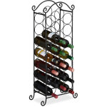 Casier à vin, 21 bouteilles, étagère décorative pour cuisine, cave et bar, métal, hlp 88 x 33 x 20 cm, ... Casier à vin, 21 bouteilles, étagère décorative pour cuisine, cave et bar, métal, hlp 88 x 33 x 20 cm, ...