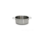 Casserole � double anse en acier inoxydable