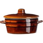 Casserole en gr�s avec poign�es lat�rales et couvercle, passe au lave - vaisselle, en c�ramique, fait ...