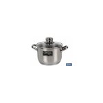 Cocotte induction inox 4l mod polenta t / verre 200 mm