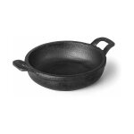 Casserole / pole ovale ronde sans fond magma, fonte, noire,  18, 5 cm - 720 ml lacor