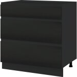 Casserolier lovia noir mat l 80 cm