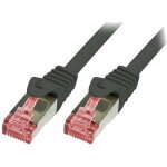 Cable reseau noir 1. 00m sftp blinde rj45 cat6