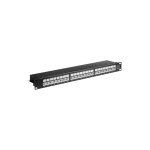 Goobay - cat 6a panneau de brassage 19 pouces (48, 3 cm), 24 ports (1 u), stp blind, noir. version couleur ...