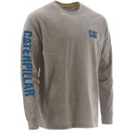 Caterpillar - tee - shirt de travail manches longues banni�re gris anthracite m