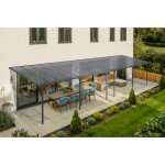 Cazeboo - toit terrasse / carport 33m� kleo 11x3m aluminium gris