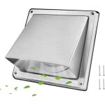 Ccykxa - 100mm carr� grille de ventilation en acier inoxydable grille a�ration avec clapet anti - retour ...