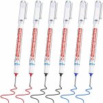 6pc marqueurs trou profond, stylo marqueur indélébile à pointe longue, set crayon de charpentier marqueurs ... 6pc marqueurs trou profond, stylo marqueur indélébile à pointe longue, set crayon de charpentier marqueurs ...