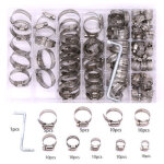 Ccykxa - 81 pi�ces / 8 - 38 mm, collier de serrage r�glables, tuyau clips, colliers de serrage en acier ...