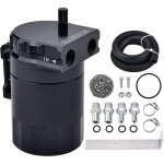 Ccykxa - baffle oil catch can, oil separator catch can 300ml universal aluminium black