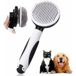 Brosse pour chiens petite , chats. chaton, autonettoyante enlvement des poils en un clic morts et sous ...