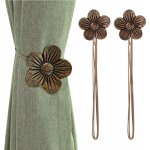 Embrasse de rideau magntique vintage, 1 paire rsine fleur rideau draperie retenue rideau de fentre ...