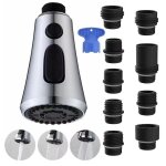 Ccykxa extractible douchette evier cuisine, mitigeur cuisine avec 9 adaptateurs, douchette � 3 fonctions ...
