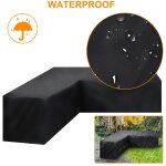 Housse pour meubles de jardin forme en v, housse protection canape angle extrieur 215x215x87cm, anti ...