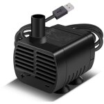 Ccykxa - noir)pompe eau submersible, aquarium pump ajustable 200l / h 3w ultra - silencieux pompe usb ...