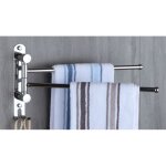 Ccykxa - porte - serviettes salle de bain avec 2 barres 180�rotatives s�che - serviettes en acier inoxydable ...