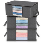 Ccykxa sac de rangement vetement, lot de 3 boite rangement pour vetements sous le lit pliable, organisation ...