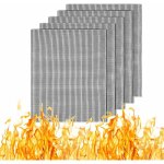 Ccykxa tapis de barbecue en maille, 5 pices, tapis de barbecue antiadhsif, tapis de barbecue rutilisables, ...