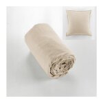 Pack drap housse 140x190 cm + 2 taies 63x63 flanelle chaude beige Pack drap housse 140x190 cm + 2 taies 63x63 flanelle chaude beige