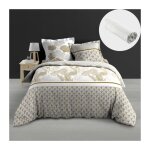 Cdaffaires - pack housse de couette 260 x 240 cm percale 78 fils melisse + dh 160x200 cm blanc Cdaffaires - pack housse de couette 260 x 240 cm percale 78 fils melisse + dh 160x200 cm blanc