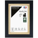 Cadre photo noir et bois - cadre pour photo 10x15 cm et 15x10 cm convient au a6 et carte postale ? fabriqu� ...